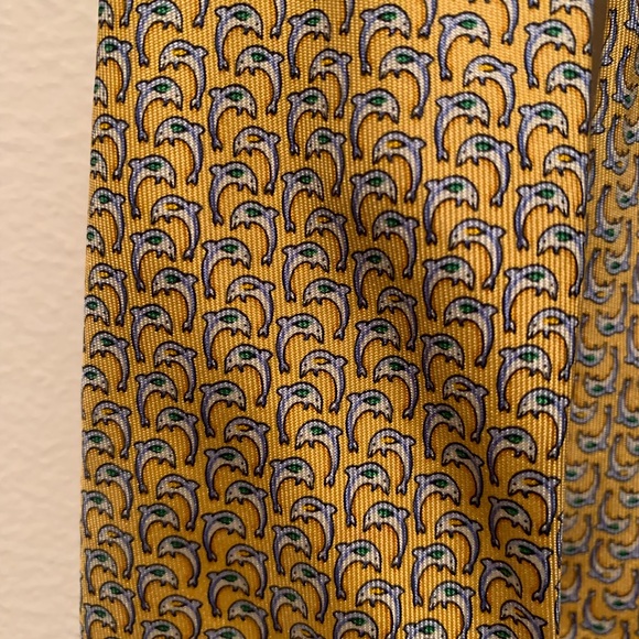 Salvatore Ferragamo Silk Dolphin Tie - Picture 3 of 5